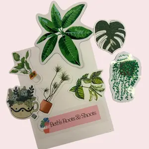 Plants and Leaf Magnet & Sticker Pack of 7 Decor Kitchen Magnetic