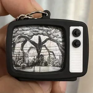 Stranger Things Creative Small TV Keychain Luminous Sound Pendant Small Gifts