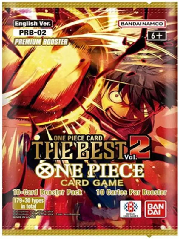 Bandai One Piece Trading Cards - The Best Vol. 2 PRB-02 - PREMIUM BOOSTER PACK [10 Cards]