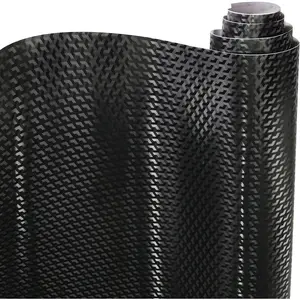 Designer Black Carbon Fiber Vinyl Wrap (Triangle Carbon, 1ft x 5ft)