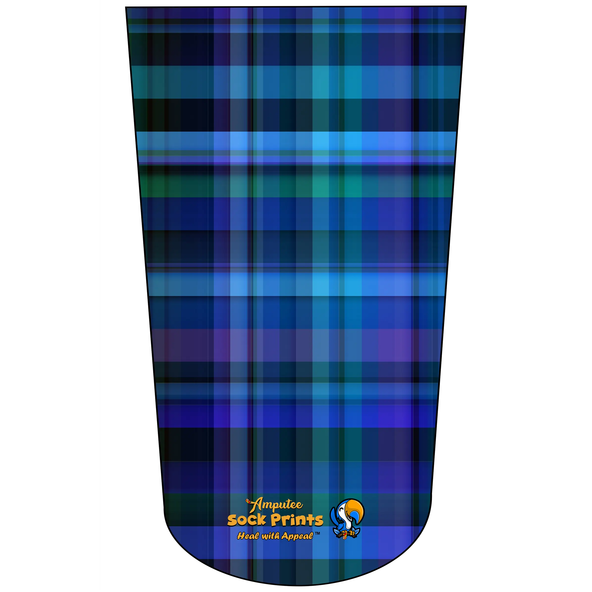 Amputee Sock "Tartan V8 ", Prosthetic Limb Sock, 3ply Stump Sock