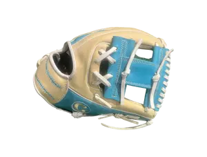 Grace Glove Co Custom 11.5” Baby Blue Blonde White I-Web Infield Glove