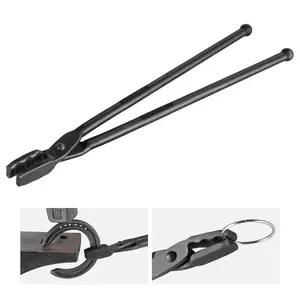 VEVOR Blacksmith Tongs, 18 V - Bit Bolt Tongs, Carbon Steel Forge Tongs with A3 Steel Rivets, for Long, Irregular, and Nail - shaped Forgings, for Beginner and Seasoned Blacksmiths and BladesmithsVEVOR Super Brand Day