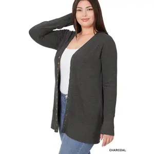 buttoned Up Charcoal Cardigan