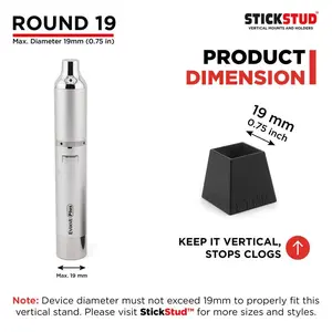 StickStud Round 19 Vertical Holder for Pen-Shaped Devices