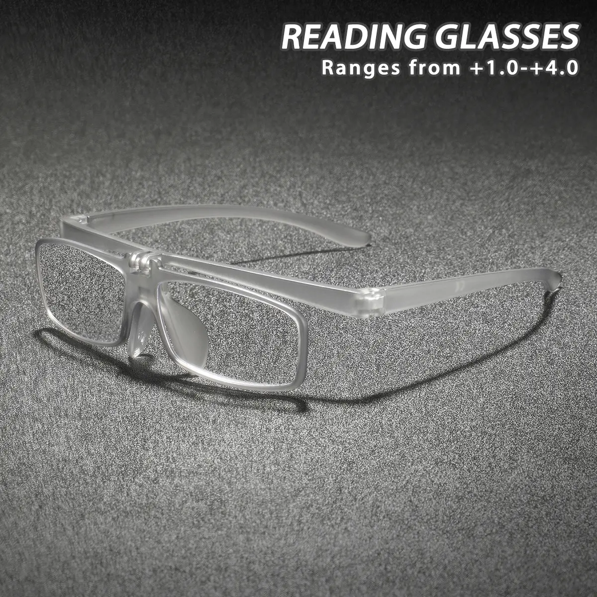 Men's Plastic Square Flip-Top Reading Glasses, Stylish Casual Fashion Eyewear, Comfortable and Trendy Design, Perfect for Daily Use
