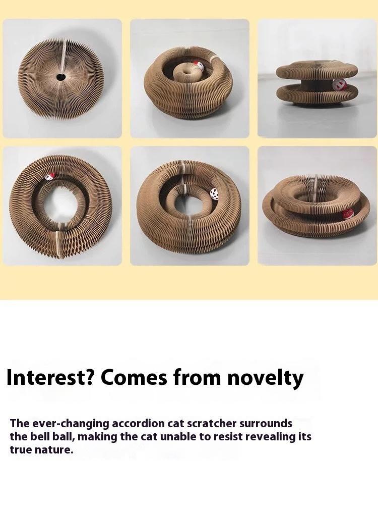 Interactive Cat Puzzle Box with Scratcher Pad – 2-in-1 Cat Toy Bundle for Indoor Cats, Puzzle Feeder & Cat Scratcher Set for Bored Kittens (2-Pack)