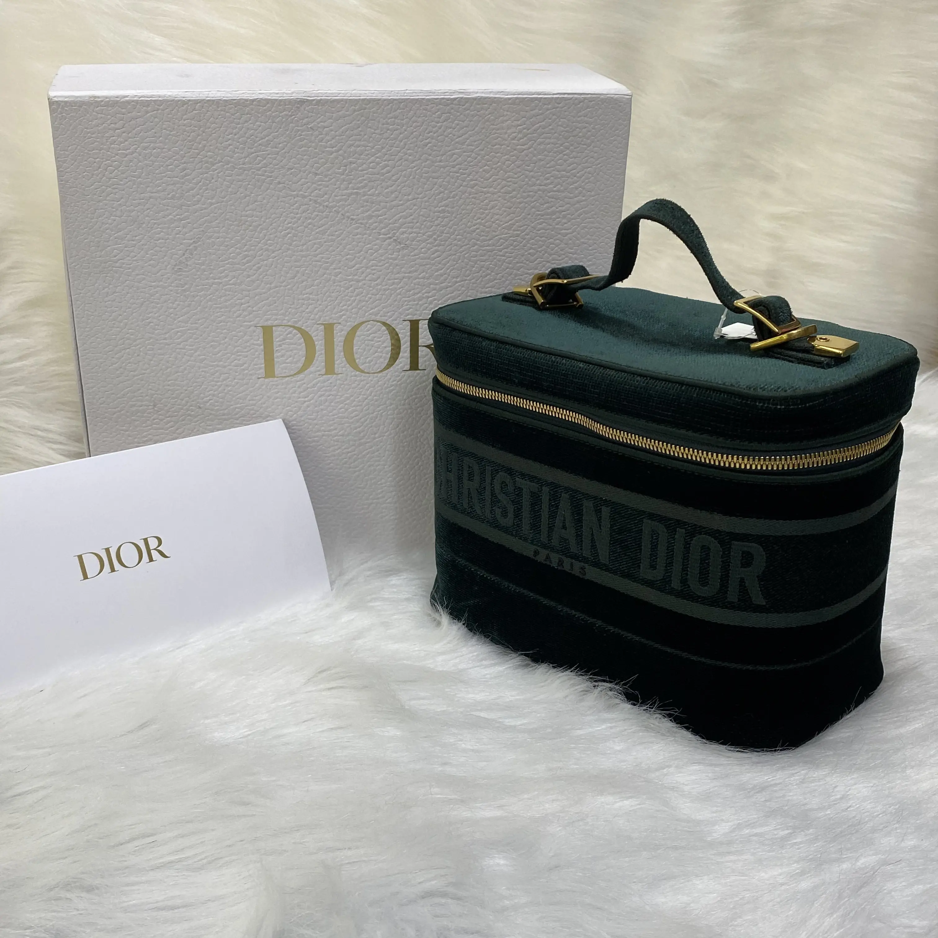 Pre-owned Dior canvas Small Leather Goods DiorTravel Vanity Case