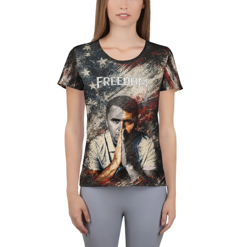Charlie Kirk RIP tribute - Women's athletic t-shirt