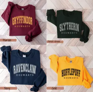 HP Wizard Houses Sweatshirt, Wizard School Sweater, Potterhead Gift, Gryffindor Sweatshirt, Slytherin Sweater, Ravenclaw Shirt, Hufflepuff Shirt