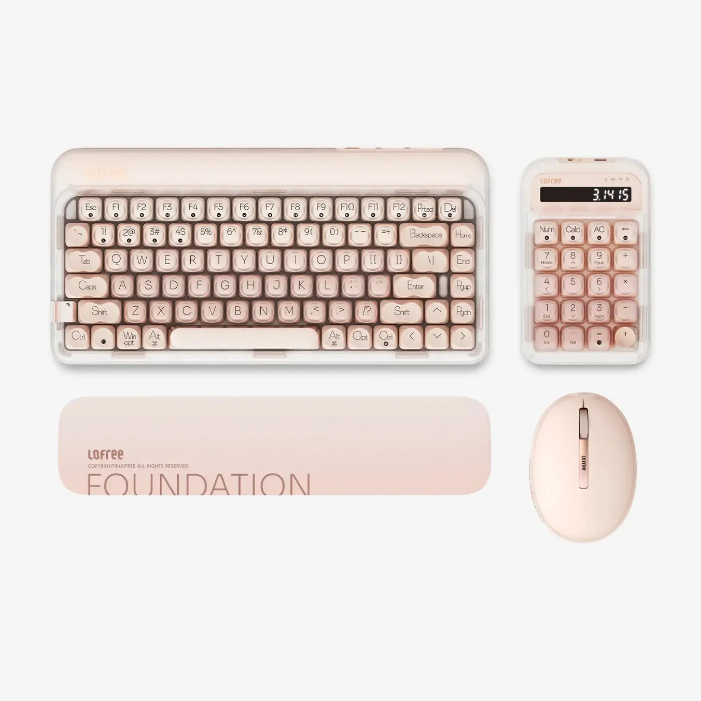 Keyboard + Numpad + Mouse(Pudding) + Palm Rest