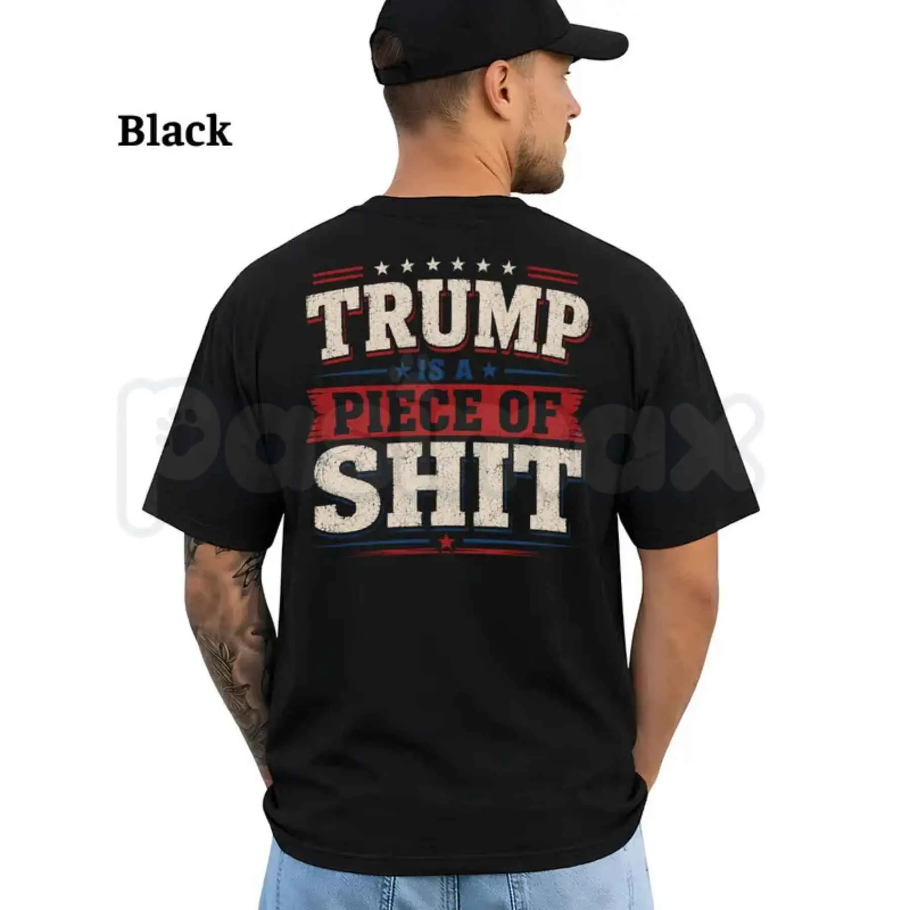 Trump Is A Piece Of Shirt T-Shirt – Funny Political Satire Pun Unisex Cotton Graphic Tee