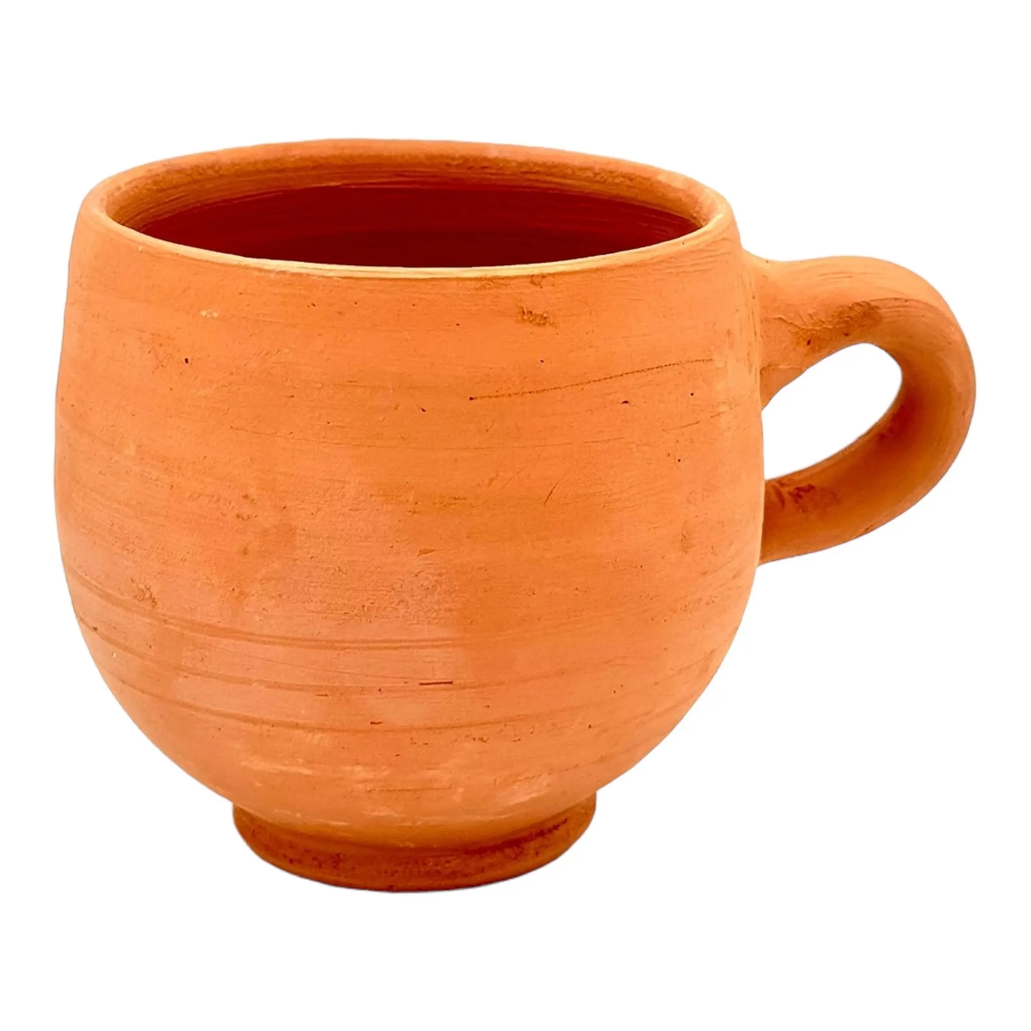 Moroccan Clay Terra-Cotta Ghoraf Mug - Versatile Drinkware for Home and Office Use Handmade Traditional Ceramic Cup Insulation Plastic