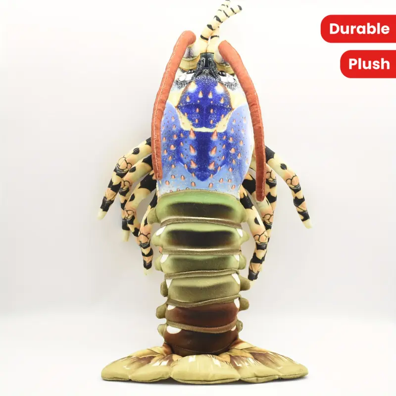 Readell Creative Realistic Australian Lobster Plush Toy, Durable 3D Animal Stuffed Pillow, Chew-Resistant & Play-Friendly, All Breed Sizes Pet Companion, Ideal for Christmas, Halloween, Thanksgiving, New Year, Birthday Gifts (1pc) fengshui ornament heal