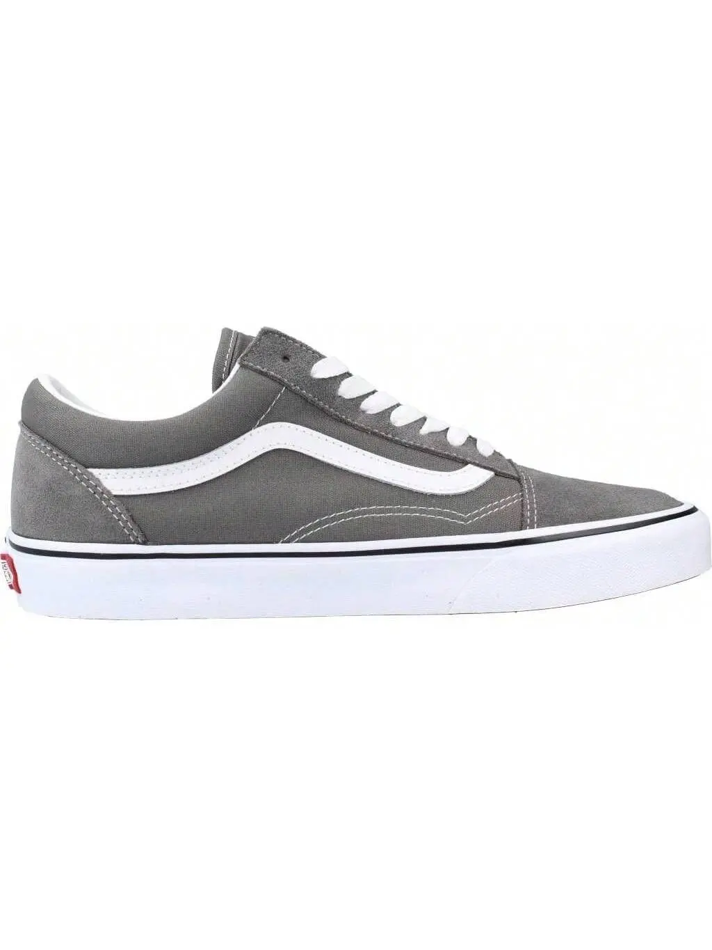 Vans Unisex Old Skool Pewter/White Skate Shoe Vans Unisex Old Skool Pewter/White Skate Shoe