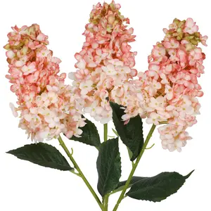 Vintage Hydrangea Artificial Flowers 3PCS 31.5" Large Real Looking Hydrangeas for Wedding Party Baby Shower Table Decor  Decorative Ornaments