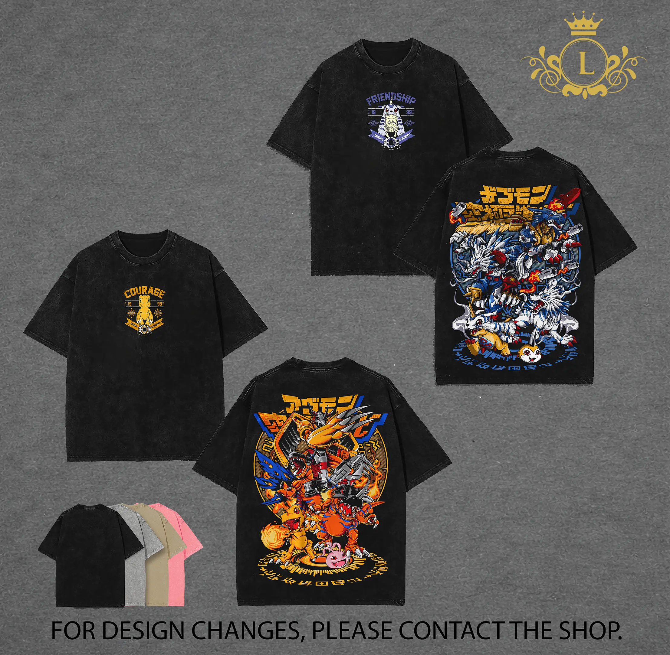 Retro Vintage Agumon - Gabumon Oversized Graphic Tee | Vintage Digimon Adventure Shirt | Heavyweight Washed Cotton Streetwear | Unisex Otaku Aesthetic | Classic 90s Anime T-shirt | Retro Monster Graphic Tee