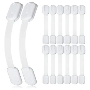 14 Pack Proof Cabinet Latches Adjustable No Drilling Safety Drawer Locks With 12 Extra 3M Adhesives
