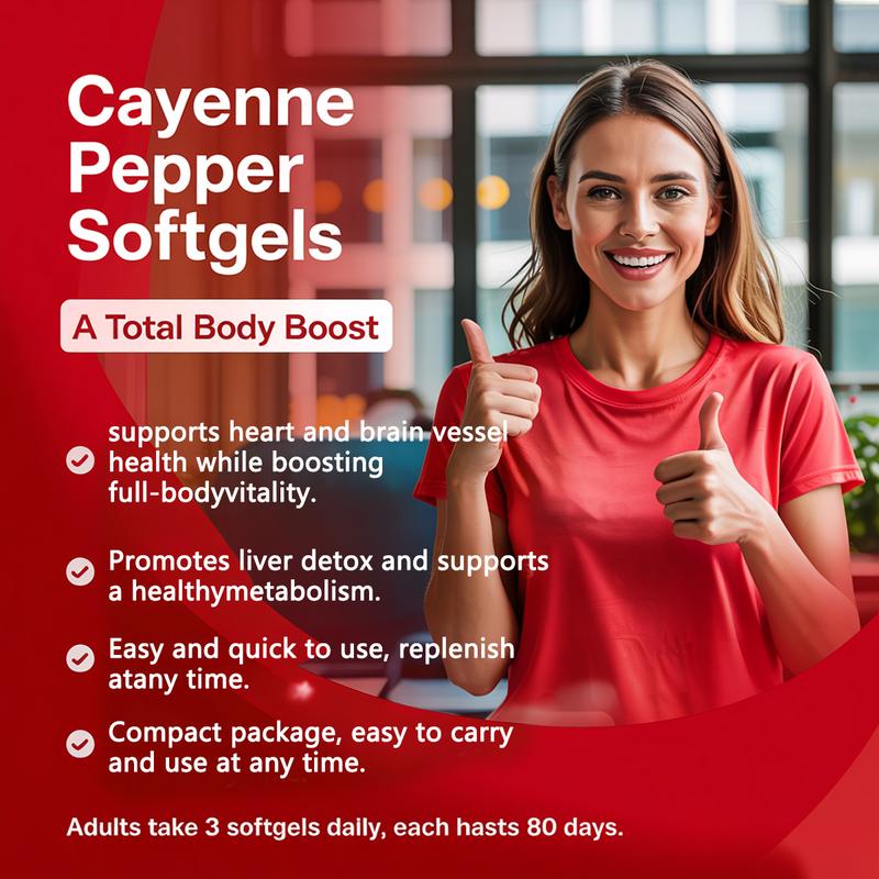 CellJuvMax Cayenne Pepper Supports Leg Vein, Heart and Blood Vessel Health Softgels 240 Capsules – 12-in-1 Advanced Botanical Formula with Turmeric, Grape Seed, Hawthorn, Vitamin D3 + K2 – Vegan, Non-GMO, Keto Friendly