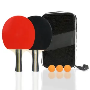 Table Tennis Racket Set, 1 Set Professional Table Tennis Racket with Balls & Storage Bag, Table Tennis Training Equipment for Indoor Outdoor Use
