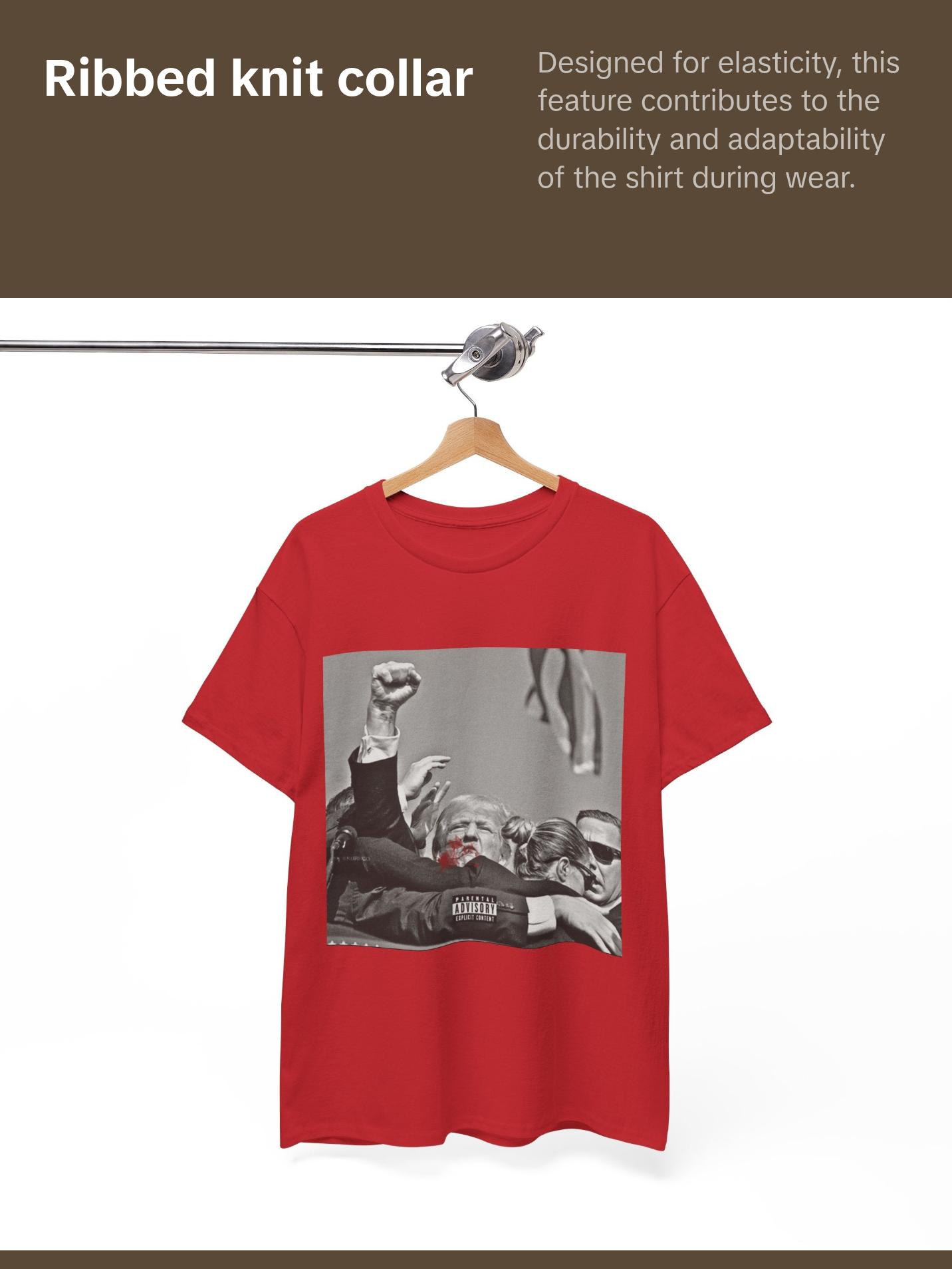 Political Rally Survivor Unisex Tee Shirt, Trump Supporter Gift, Conservative Apparel, Election Campaign Merch, Patriotic Clothing