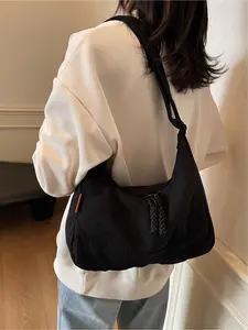 Large capacity corduroy simple and versatile shoulder bag casual niche design simple armpit bag handbag Casual Messenger Bags Hobo Shoulder Bag