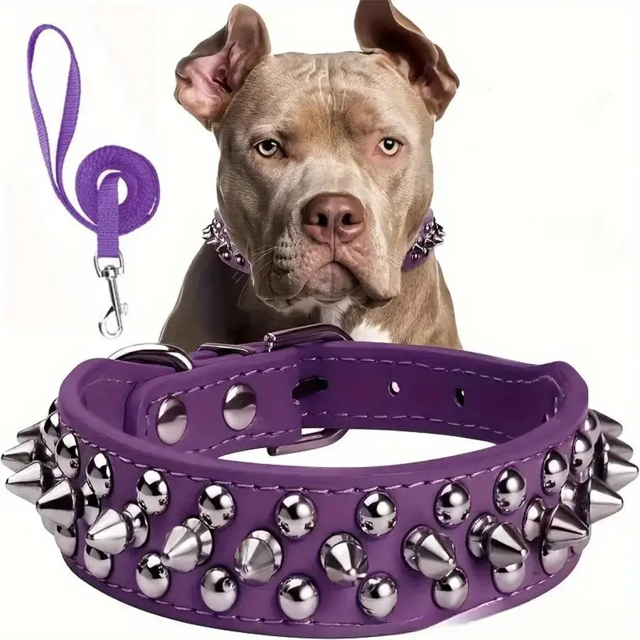 Pet collar Bullet studs Rivet dog collar dog chain punk dog collar