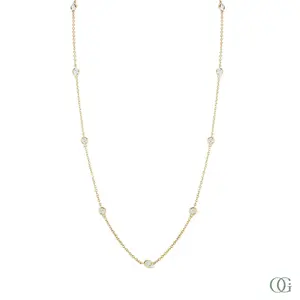Diamonds by the Yard Necklace | 9-Stone Diamond Chain