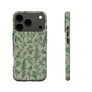 green flowers Cover for iphone 17 pro max 16 Plus 15 14 13 12 11 Plus Fashion Trendy Anti-Stain Durable Lightweight Protection Shockproof Matte Texture Elegant Luxury Gift High-Quality New Product, New Year's Best Choice