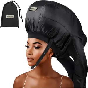 Hooded Hair Dryer Bonnet Upgraded Dual-Tubes Even Heat Blow Hands Free Drying for Thick or Curly Hair Deep Conditioning at Home Portable&Universal Diffuser Attachment Cap(Size L)