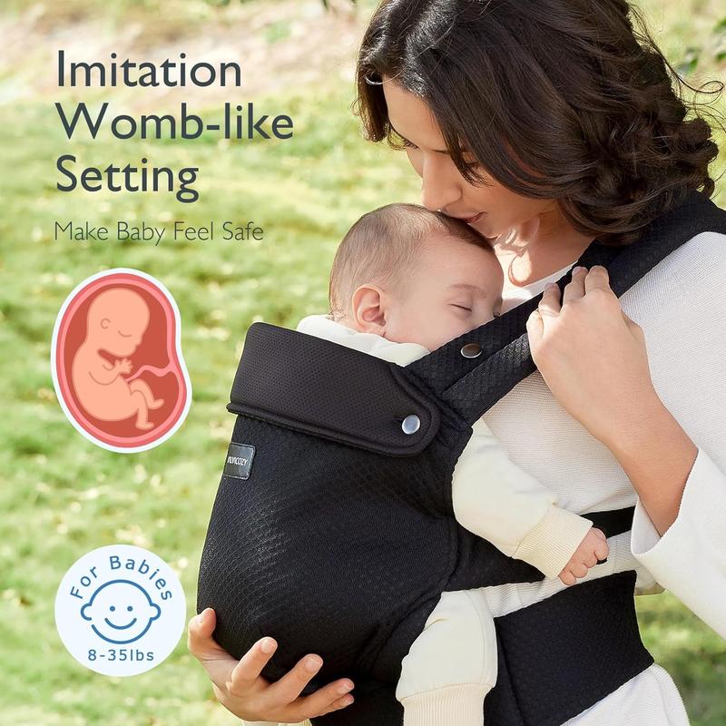Momcozy Baby Carrier - Ergonomic, Cozy and Lightweight Carrier for 7-44lbs, Effortless to Put On, Ideal for Hands-Free Parenting, Enhanced Lumbar Support, Purehug for Infant to Toddler
