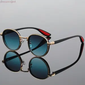 2026 Unisex Round Steampunk Sunglasses, Retro Fashion Metal-PC Frame with UV400 Protection, Stylish Hipster Eyewear, Perfect for Daily Wear, Outdoor Activities, Travel and Casual Streetwear