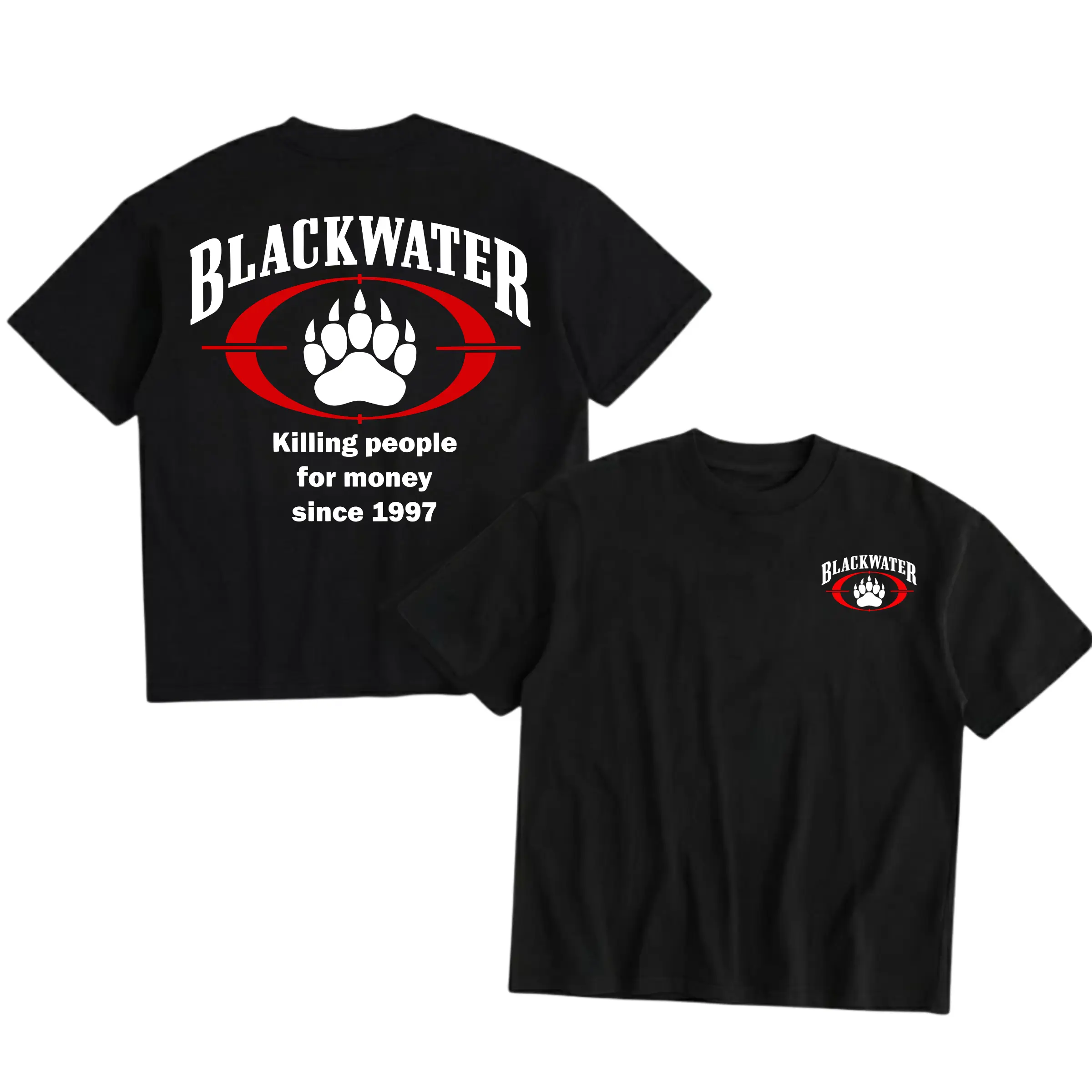 Blackwater Logo Since 1997 T Shirt Men's Retro Tactical Logo Graphic Tee Outdoor Sports Apparel Gift Men