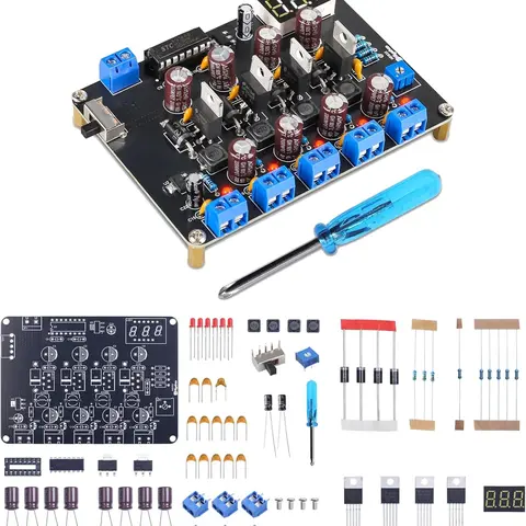 DIY Power Module Soldering Kit,  LM2596 Universal 1.5V/3.3V/5V/12V/Adjustable Voltage Output Power Supply Module for Electronic DIY Soldering Practice Experiments and Testing Electrical Components project Digital Display
