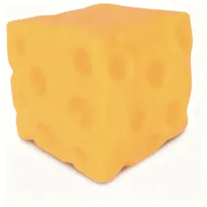 Extra Large Cheese Squeeze Squishy Stress Ball - Rare, Non-Toxic, Safe, Durable Fruity Fidget Toy for Stress Relief, Sensory Play (Ages 3+)