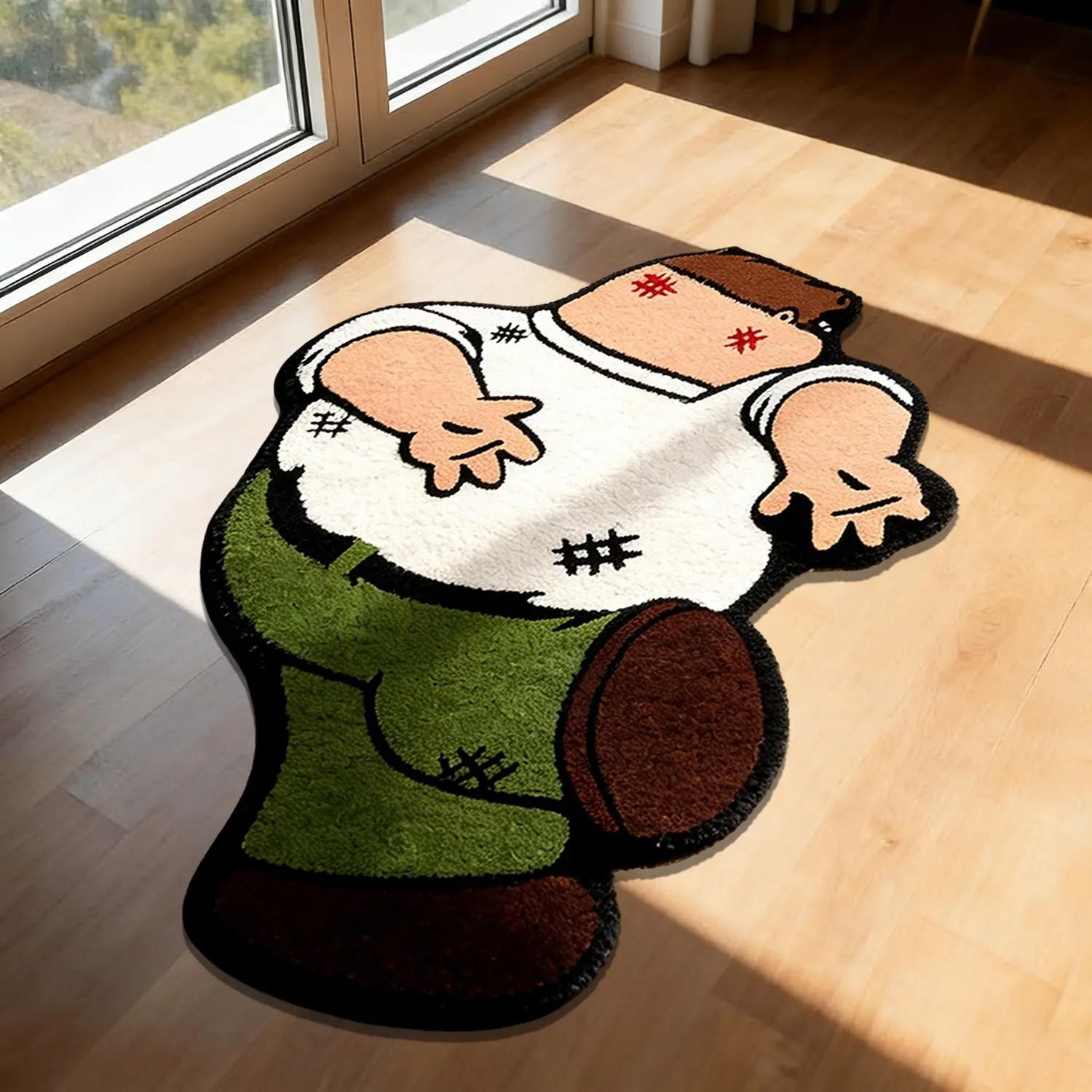 Anime Cartoon Carpet, Trendy Fun Home Decor Living Room Rug, Home Decorative Rugs, Cartoon Pattern Rug, Soft Plush Mat, Fluffy Rug, Irregular Creative Design, Ideal Gift