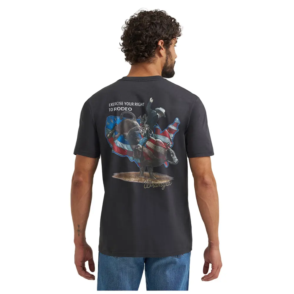 112373727 Wrangler Men's Short Sleeve Regular Fit T-Shirt - Phantom