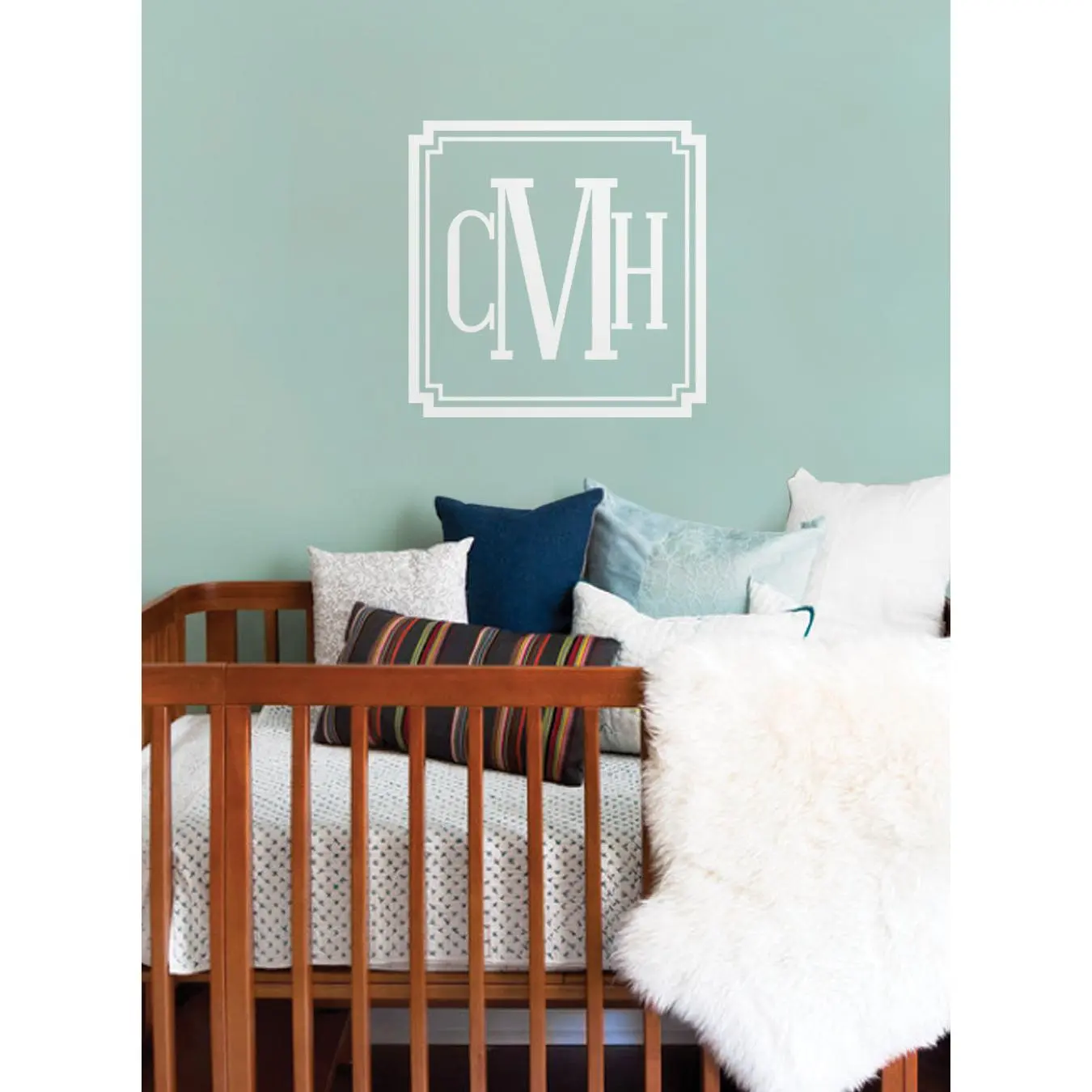 Custom Monogram Name Wall Decal - Style D, 23"-35" W, Font Styles, Removable Wall Decor, Room Decor Sticker for Home Supplies