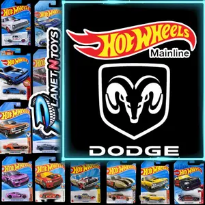 Hot Wheels Dodge Mainline American Power 1:64 Diecast Assorted (charger, Hellcat, Challenger, viper, van, Dart) Muscle Cars