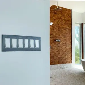 CleanPlate Wall Plate in Designer Grey for Rocker Switches