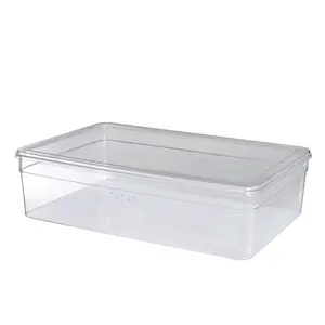 Clear Glossy Plastic Boot Box with Lid for Adults, One Pair and One Tier Sizes, Durable and Compact