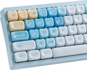 Womier Jelly Jade Keycaps, Translucent Cute Ragdoll Cat Key caps, Mao Profile, Custom 148 Keys Set for 100%, 75%, 65%, 60% Mechanical Keyboard