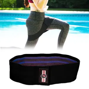 FIGHTSENSE Hip Resistance Band Circle Fitness Loop Peach Booty Squat Lunge Gym Black