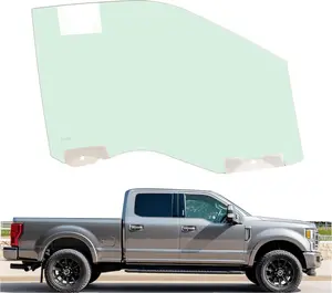 Front Right Door Window Glass Compatible with 2015-2024 Ford F150 F250 F350 F450 F550 Light Green Tempered Glass - Passenger Side