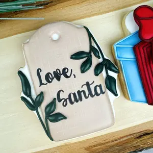Gift tag with Greenery Cookie Cutter