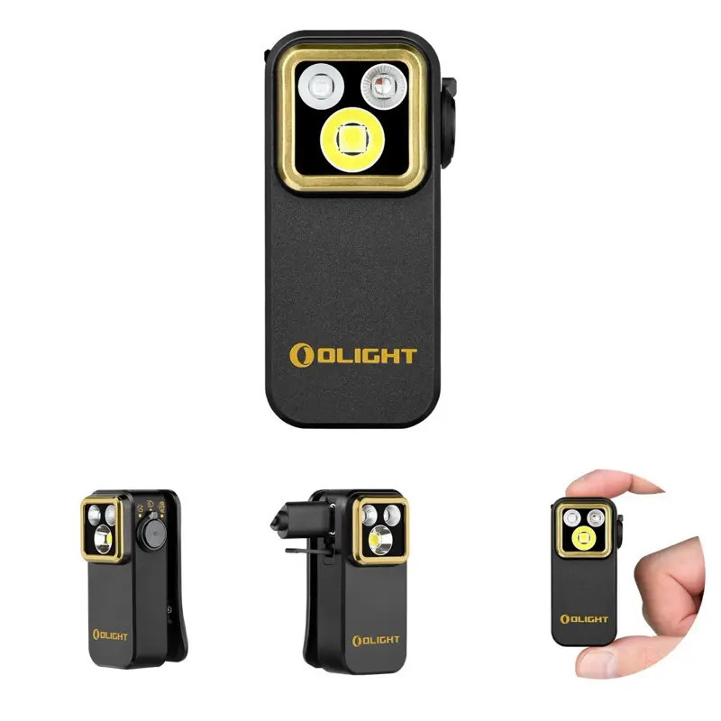 OLIGHT OCLIP PRO S Rechargeable Camping & Hiking Light, 600 Lumens, Black