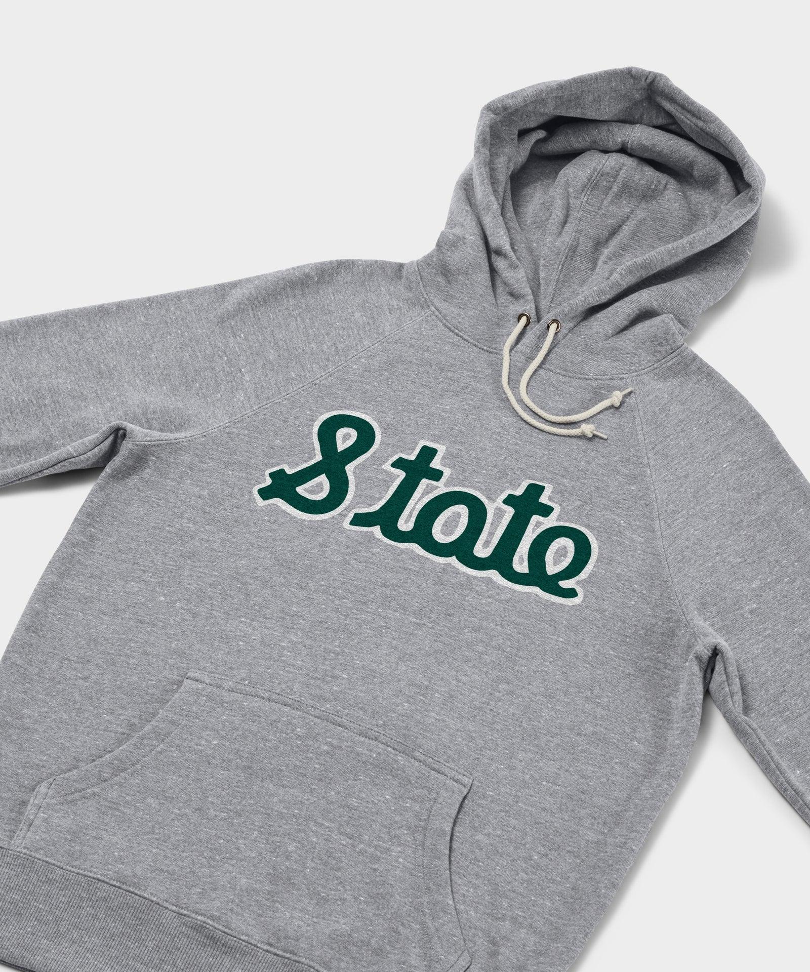 Vintage State Varsity Hoodie, Classic Script Chenille Patch Pullover, Game Day Ready Shirt, Gift for Fans, Trending Us Streetwear, Viral on Tiktok Menswear Long Sleeve Casual Pullover