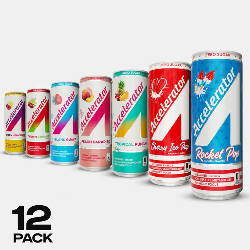 ACCELERATOR VARIETY PRO 12-PACK/12OZ ZERO SUGAR ENERGY DRINK