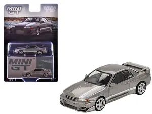 Nissan Skyline GT-R (R32) RHD "Veilside Combat C-I" Gray Metallic Limited Edition 1/64 Diecast Model Car by Mini GT