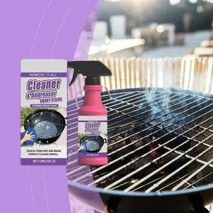 Fishleano BBQ Grill Cleaner, Powerful Charcoal Stain Remover, Degreaser, Quick Clean Specialist, Essential Grill Maintenance Tool
